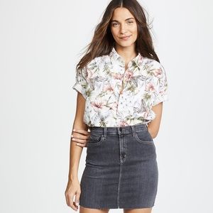 J Brand Lyla denim mini high waisted skirt $198